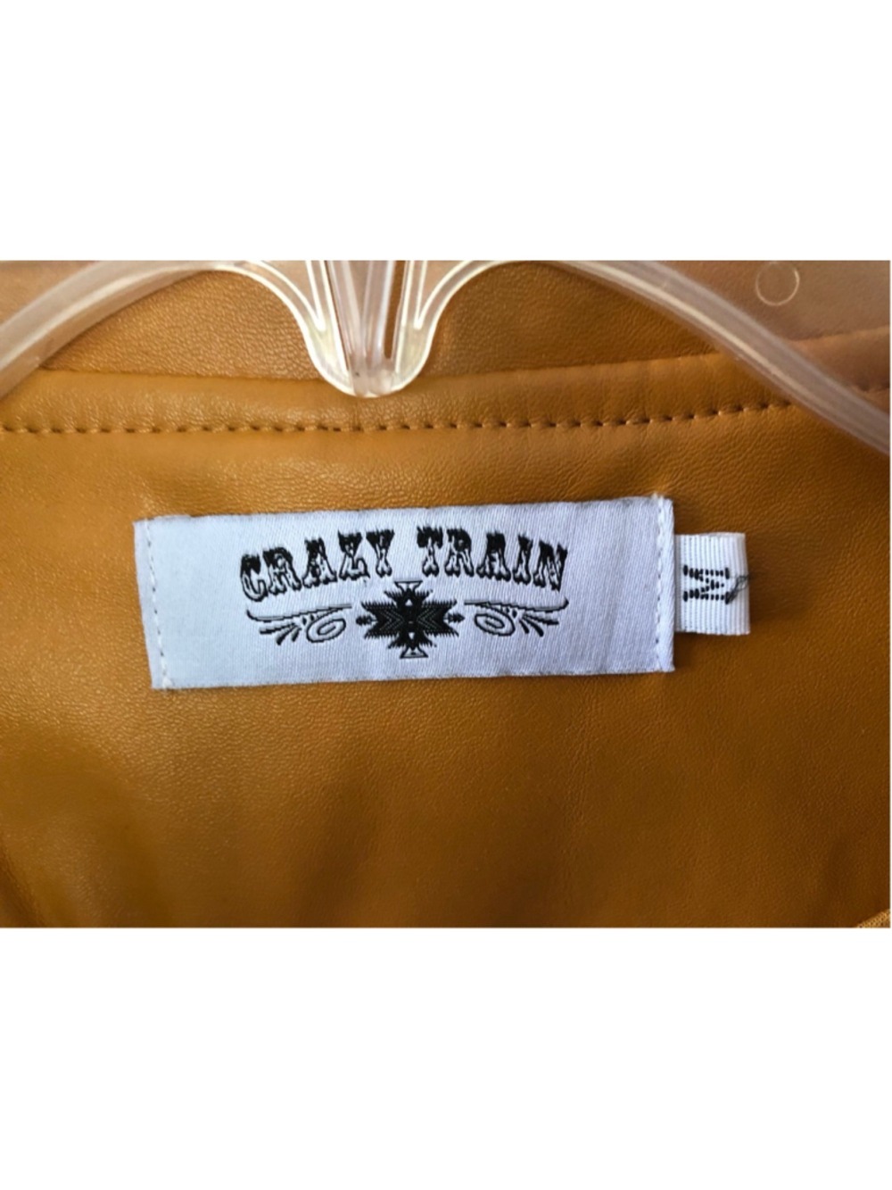 Sz M Crazy Train Studded Moto Brando Biker Style Jacket Western Punk PU Leather - Picture 6 of 12
